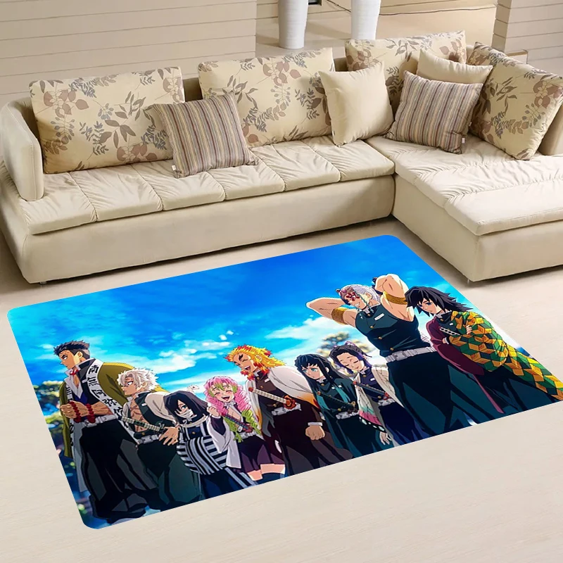 Living Room Demon Slayer Balcony Anime House Entrance Mat Kitchen Carpet Rugs Home Carpets Foot Rug Doormat Door Mats Bathroom