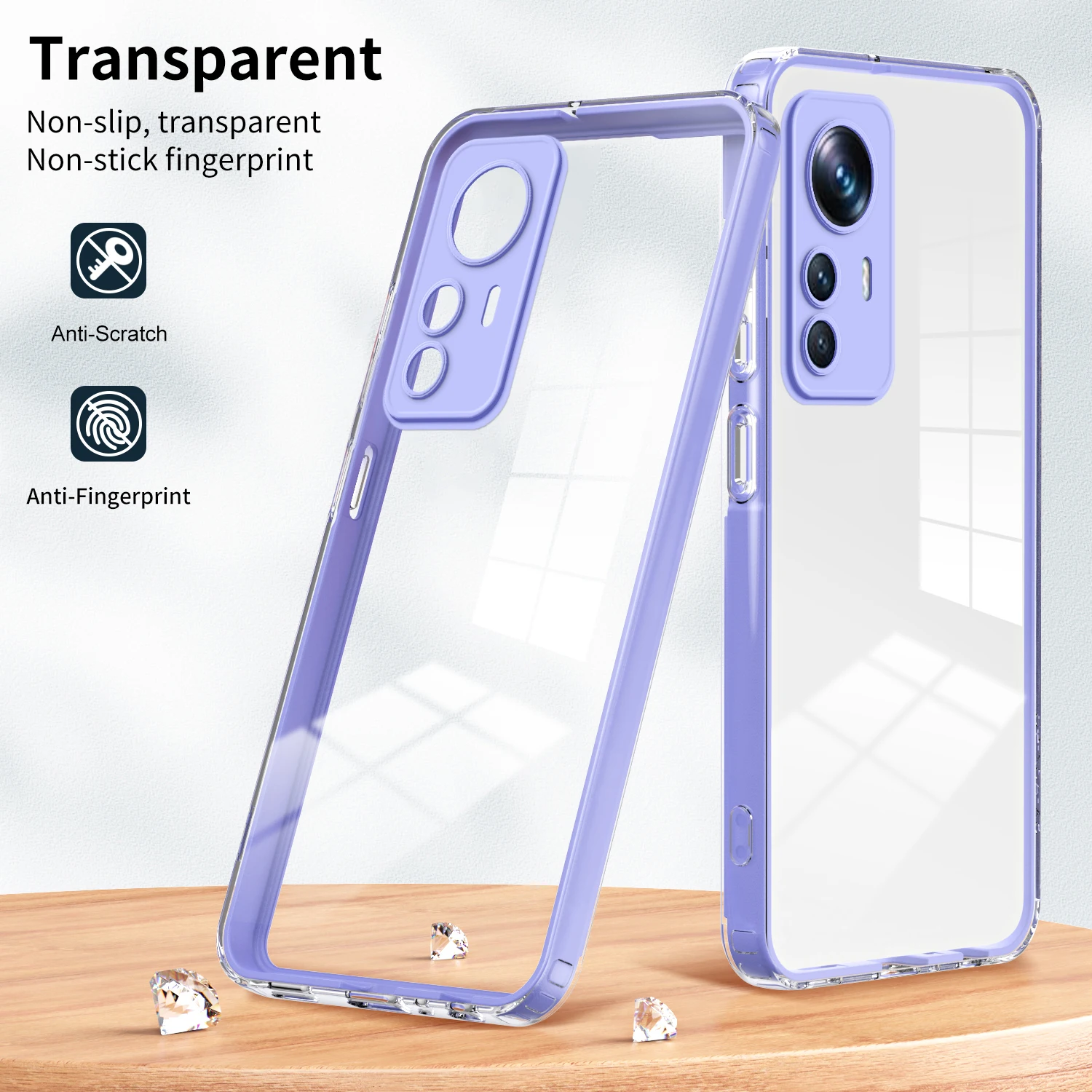 

for Xiaomi 12T Pro Case 3 IN 1 Frame Clear Luxury Soft Edges Hard Shockproof Cute Phone Cover Xiaomi12TPro 22081212UG 22071212AG