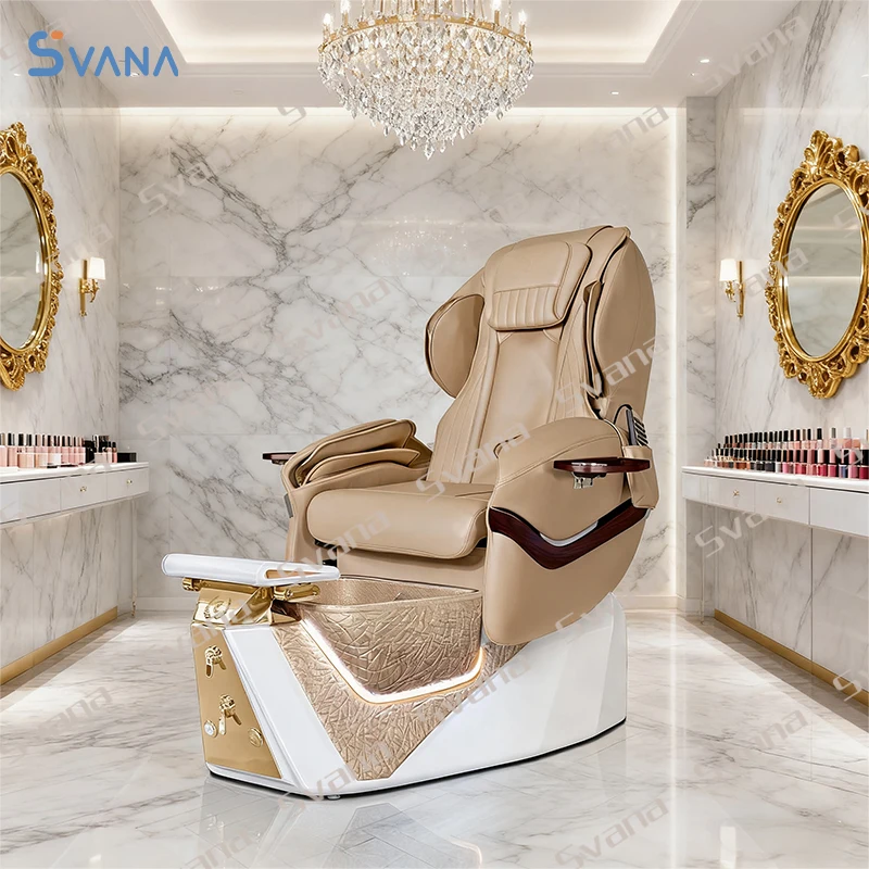 custom.Hydraulic Pedicure Spa Chair with Footrest and Manicure Tray