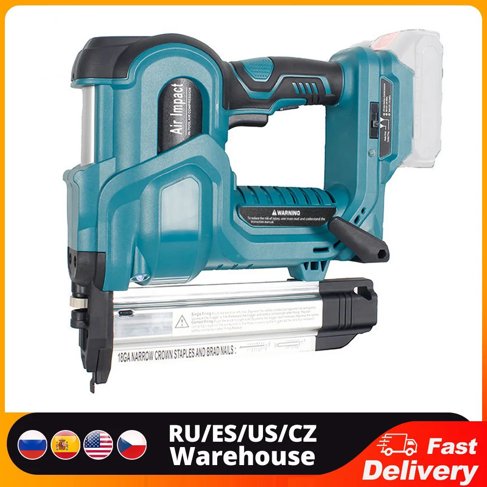 Pistola Grampeadora Elétrica sem Fio Nails Compatível com Bateria de Lítio Maki ta Nailer em 200 Pcs 32 mm 50 mm