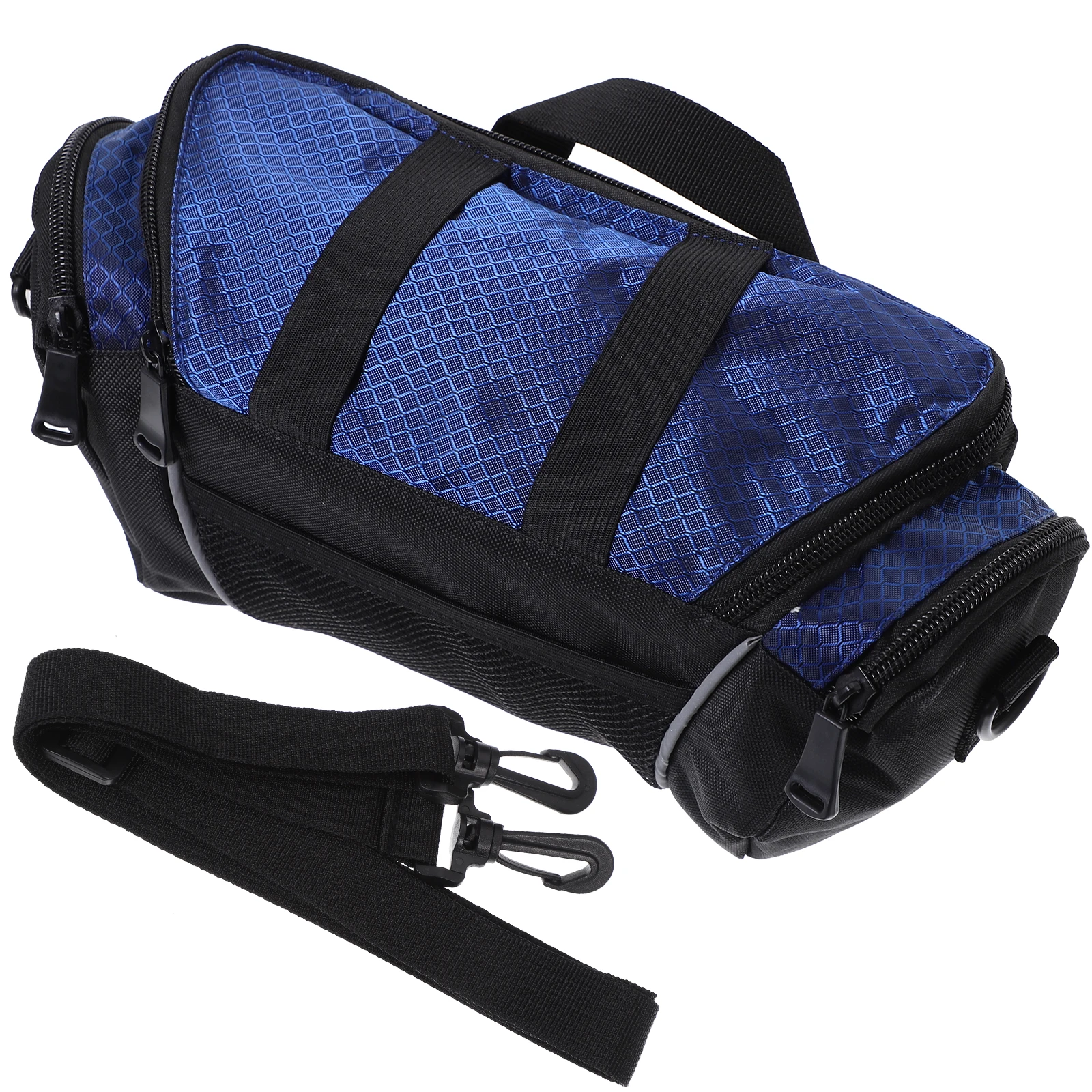 Handlebar Bag Blue Cycling Front Storage Pouch Foldable Bike Head Organizer for Traveling Riding Multifunction Durable Water