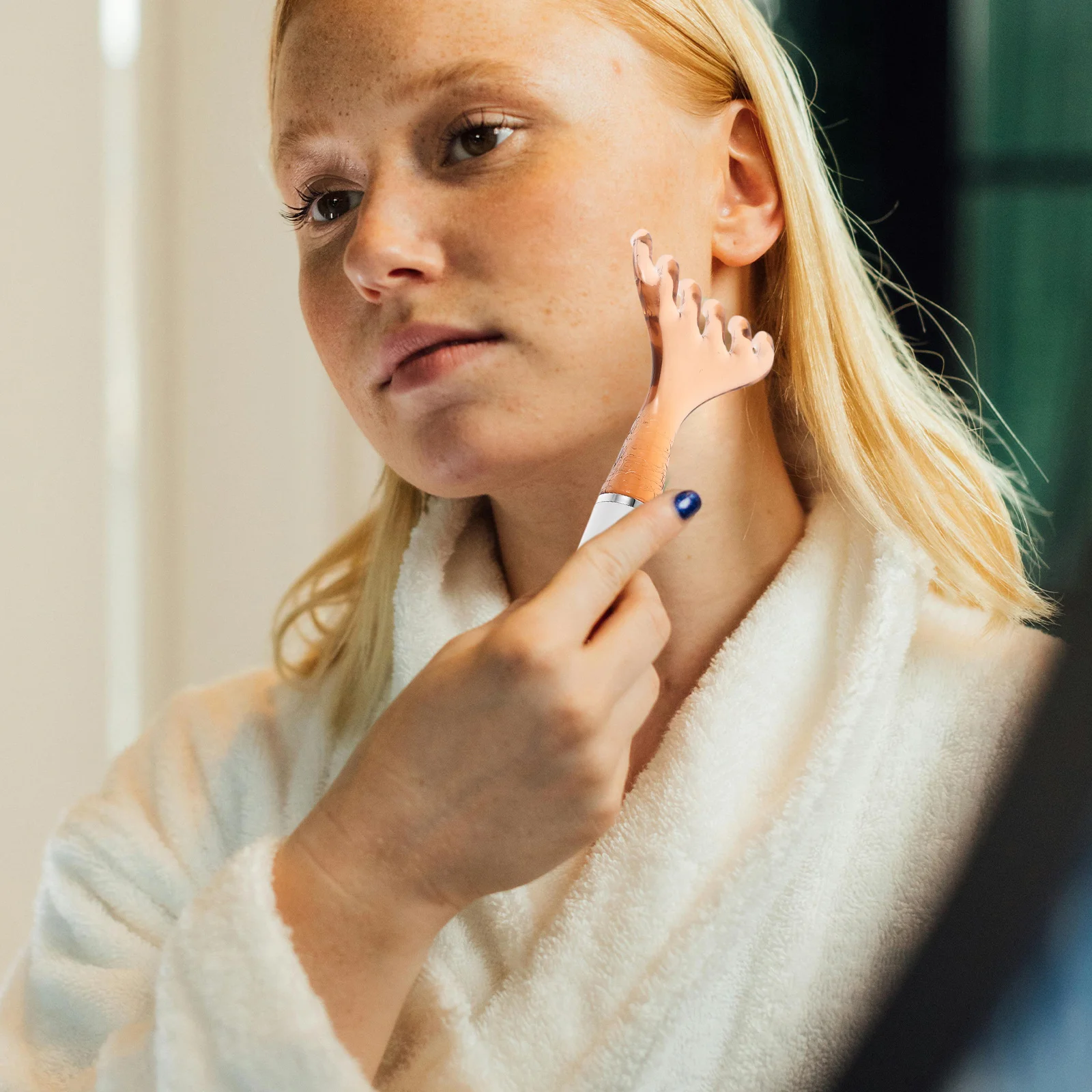 

Массажер 6-в-1: расческа из оленьего рога с бусинами, скребок Гуаша с двойной головкой для глубокого расслабления и снятия стресса