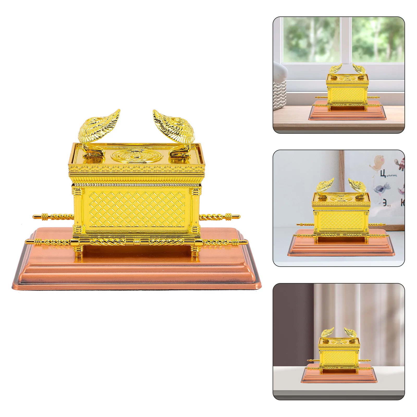 

Unique Faith Inspired Ornament Exquisite Ancient Alloy Gold Craft for Religious Home Decor Gift