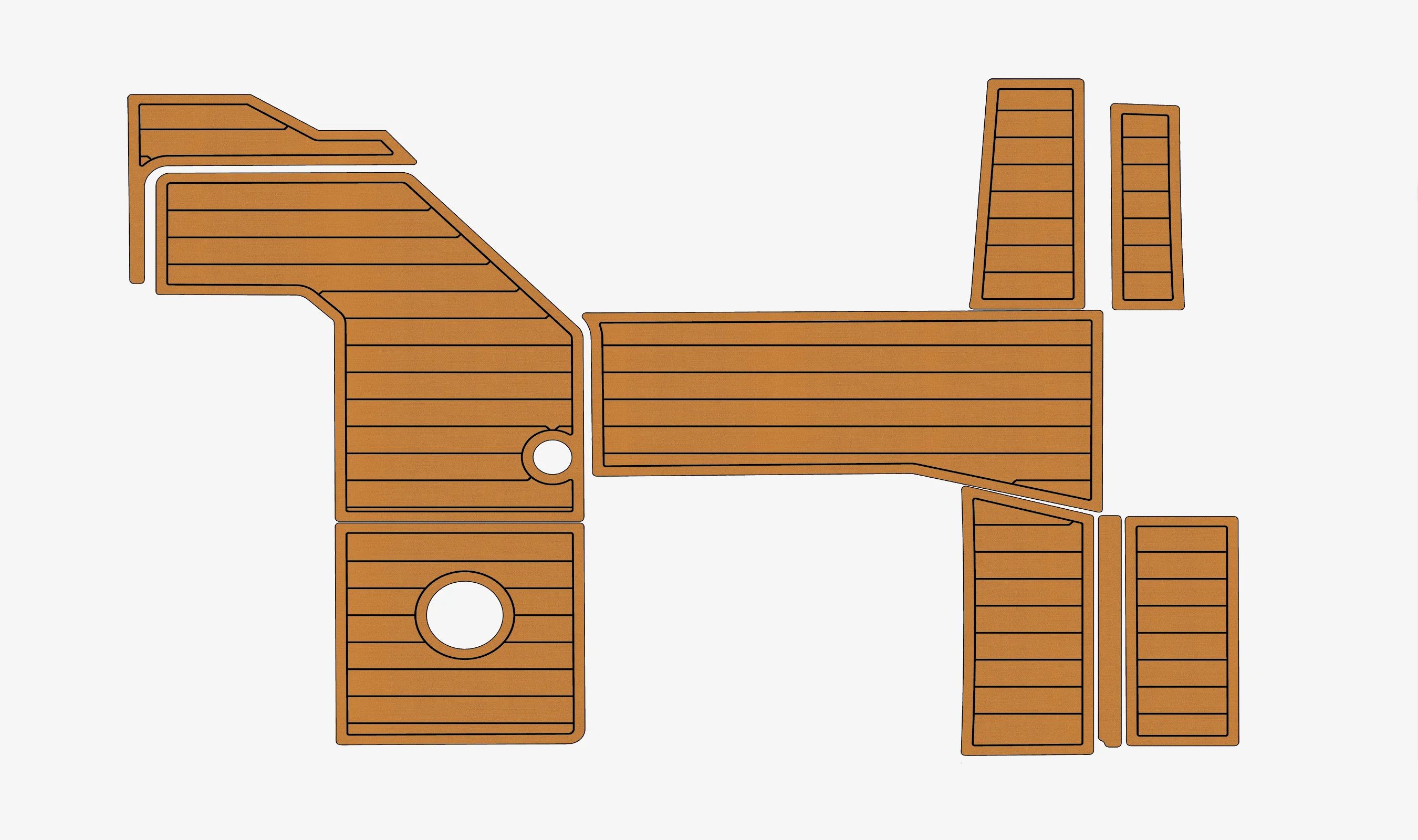 

Marine Faux Teak EVA Non-Slip Mat - 2020 Regal Express Self-Adhesive 1/4" (6mm) Boat Deck Pad for Cockpit & Deck