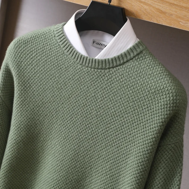 Men Wool Sweater High Neck Pullover Winter Warm Men Clothes Sweater