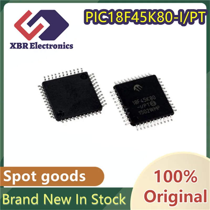 (10/30 Pieces) PIC18F45K80-I/PT 18F45K80 TQFP-44 44-Pin Enhanced Flash Memory Microcontroller Chip Brand New Original