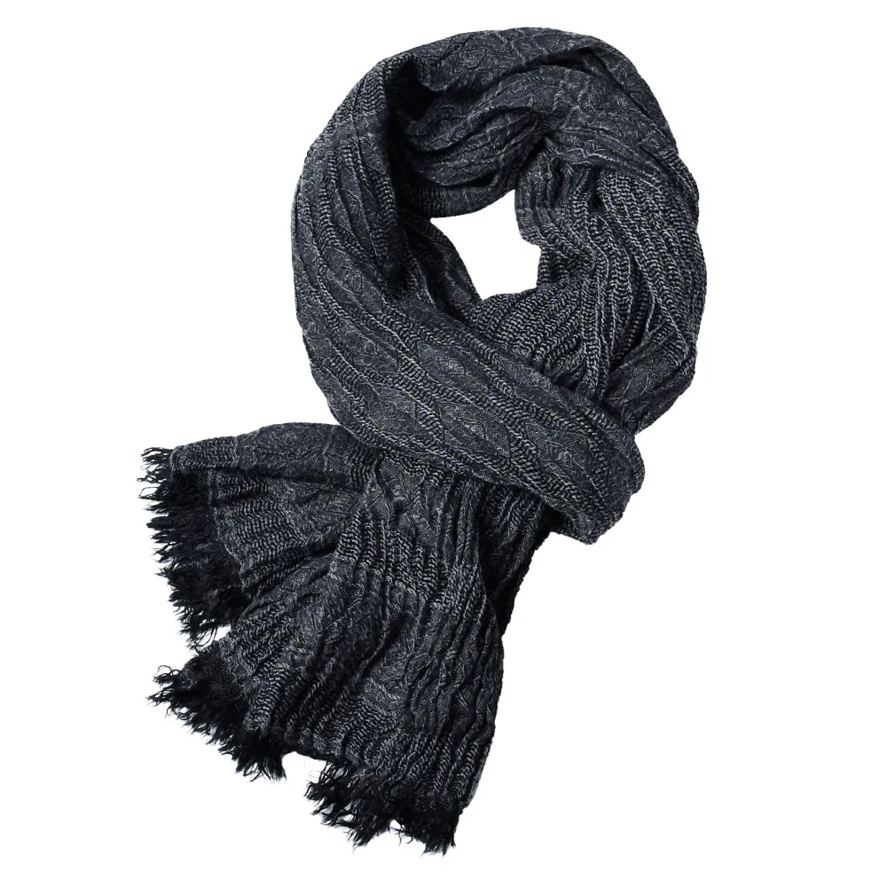 

Cotton Linen Men Scarf Autumn Winter Men's Scarves Warm Pashmina Neckerchief Short Tassel Bufanda Male Accessories Shawls