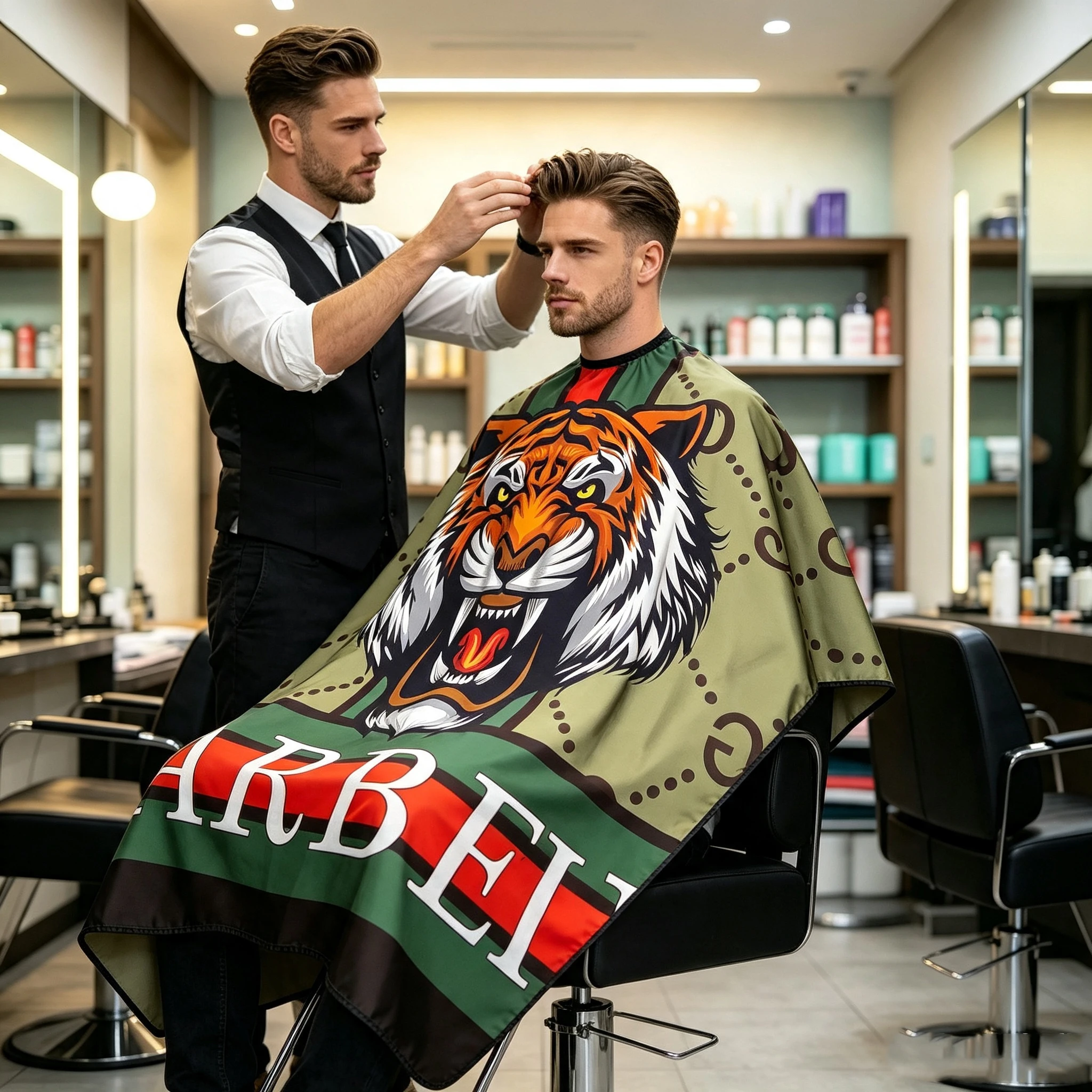 Hair Dye Barber Cape Waterproof Anti Static Hair Cutting Cloak Reusable Hairdressing Apron For Barbershop Salon Home Haircut