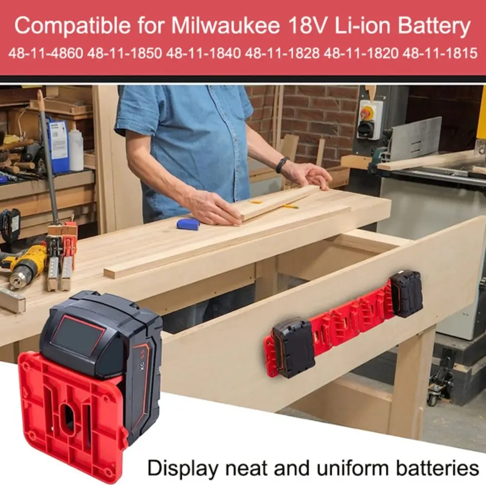 

Wall-mounted Battery Holder Connector Durable Easy To Use Battery Base 18V Li-ion Battery Wear-resistant Battery Base Bracket