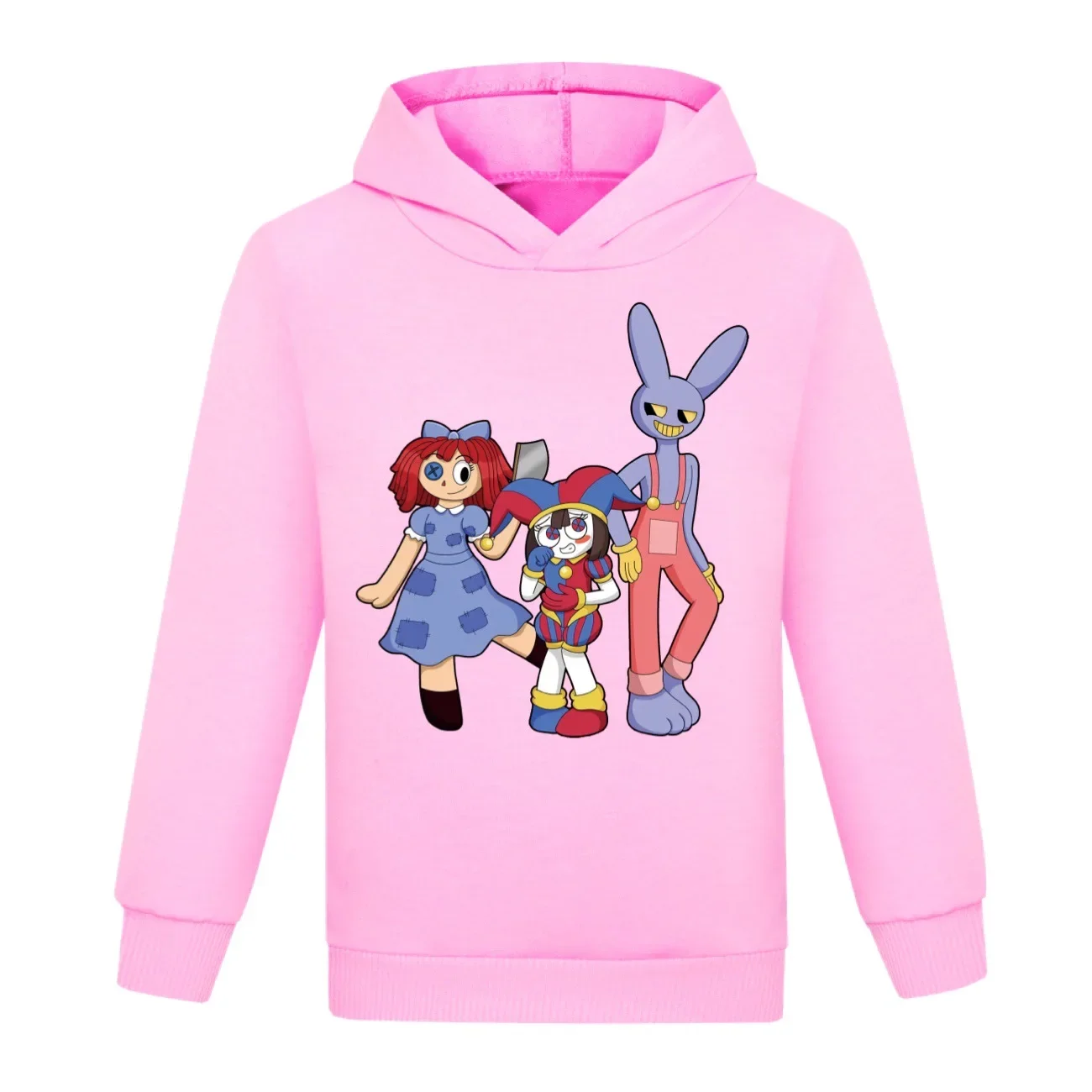 Boys Pullover Coats Cartoon The Amazing Digital Circus Hoodie Kids Pomni Jax Clothes Girls Hooded Sweatshirts Children Outerwear