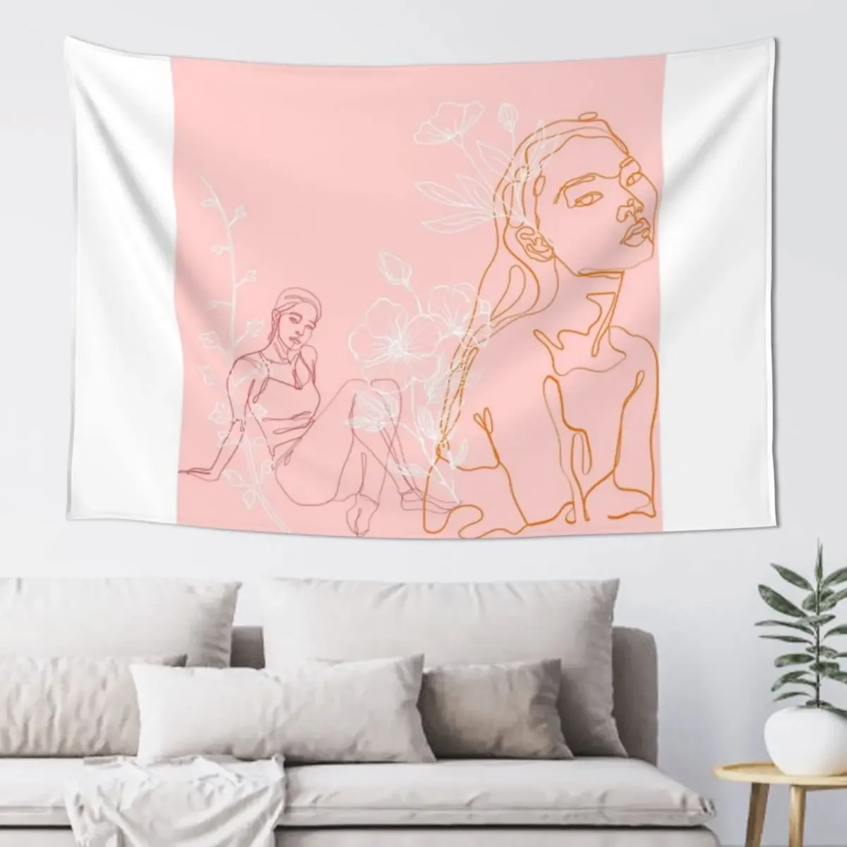 Very Subtle/Discreet Lesbian Flag Inspired Design. Tapestry Room Decore Aesthetic Decoration For Rooms Tapestry