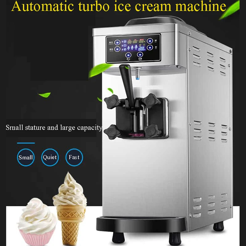 

Commercial Ice Cream Maker 22-30L/H Yield 2200W Countertop Soft Serve Machine Frozen Yogurt Maker for Restaurant Snack Bar