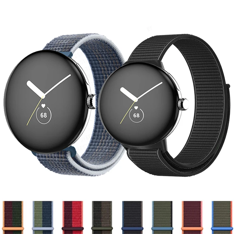 

For Google Pixel Watch 3 Strap 41mm Accessories Sport Replacement Wristband belt Nylon loop bracelet correa Pixel Watch 2 1 Band