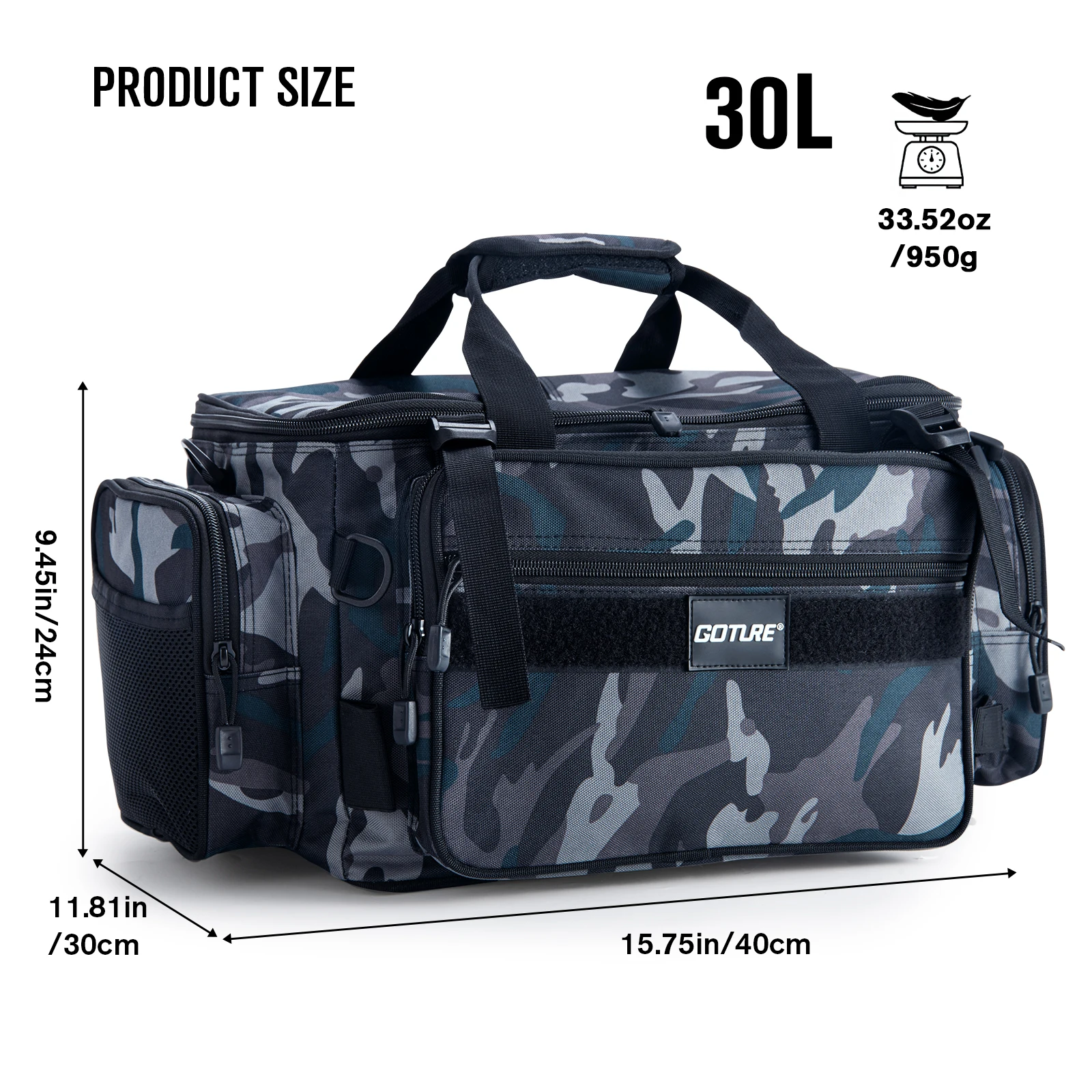 Bolsa señuelos impermeable Goture – Bandolera multifuncional para pesca