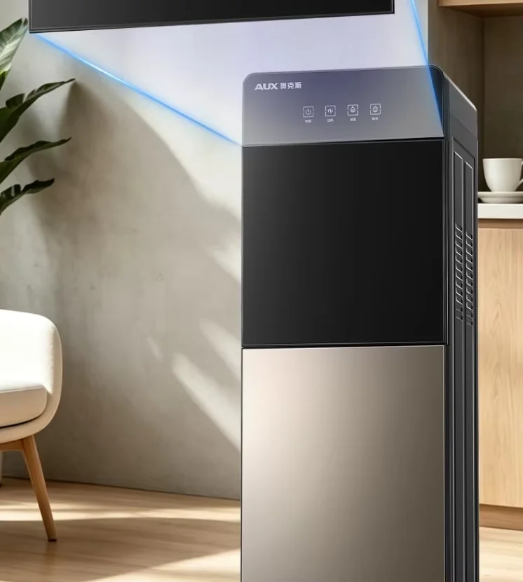 220V Oaks water dispenser with bucket under it vertical household fully automatic intelligent heating cooling small dormitory S