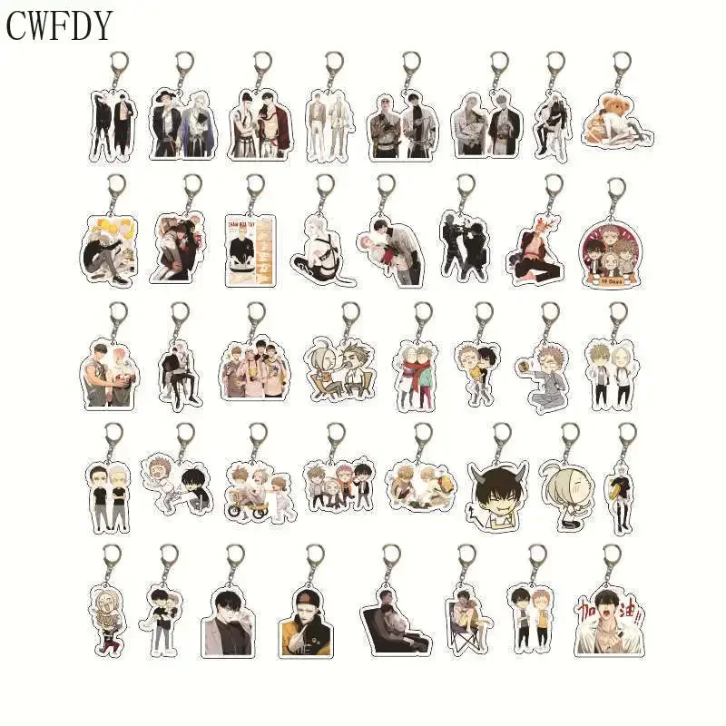 Новый аниме 19-дневный брелок Mo Guanshan Old Xian He Tian Jian Yi Manga Молодежный акриловый кулон-фигурка Брелок для ключей для детей Подарки