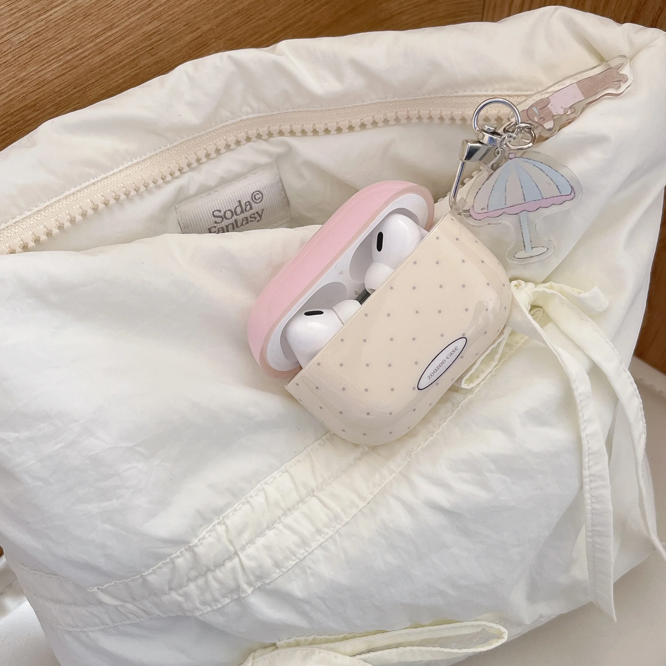 Koreanische süße Kopfhörerhülle für Airpods, Polka Dot Letter, schützend, kabellos, Bluetooth, Anti-Fall, weich, süß, neu, 1, 2, 3