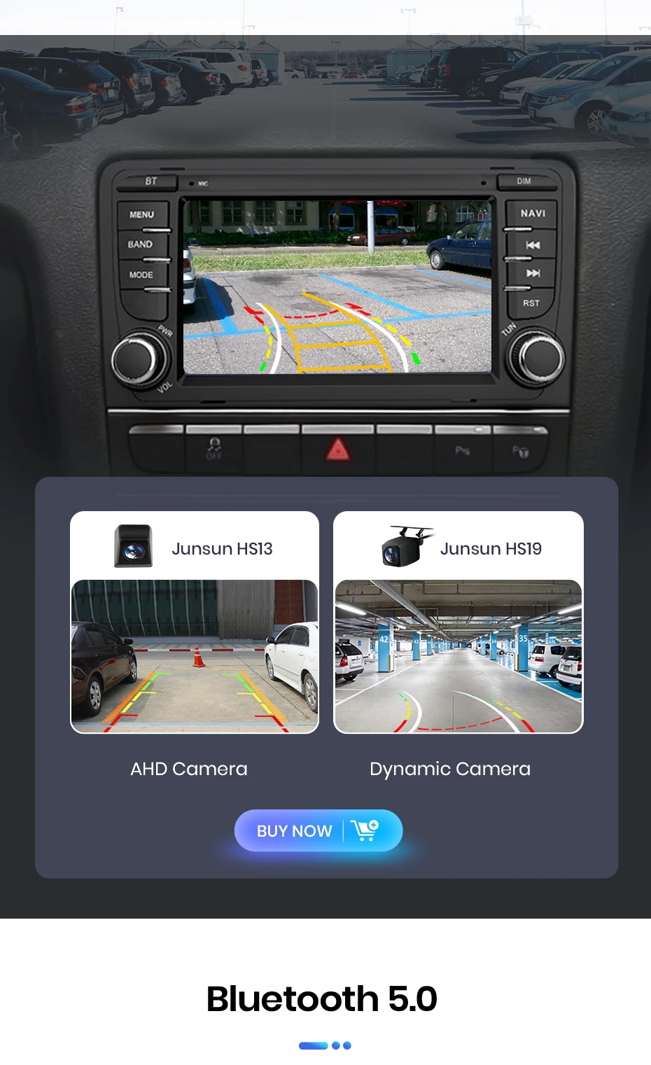 Junsun 7 Zoll Autoradio für Audi A3 8P S3 RS3 2003-2012 CarPlay Android Auto FM RDS DSP BT GPS Navi SWC HD IPS Touchscreen Plug & Play Multimedia-Player Freisprecheinrichtung Original-Autostil-Haupteinheit – Detail 25