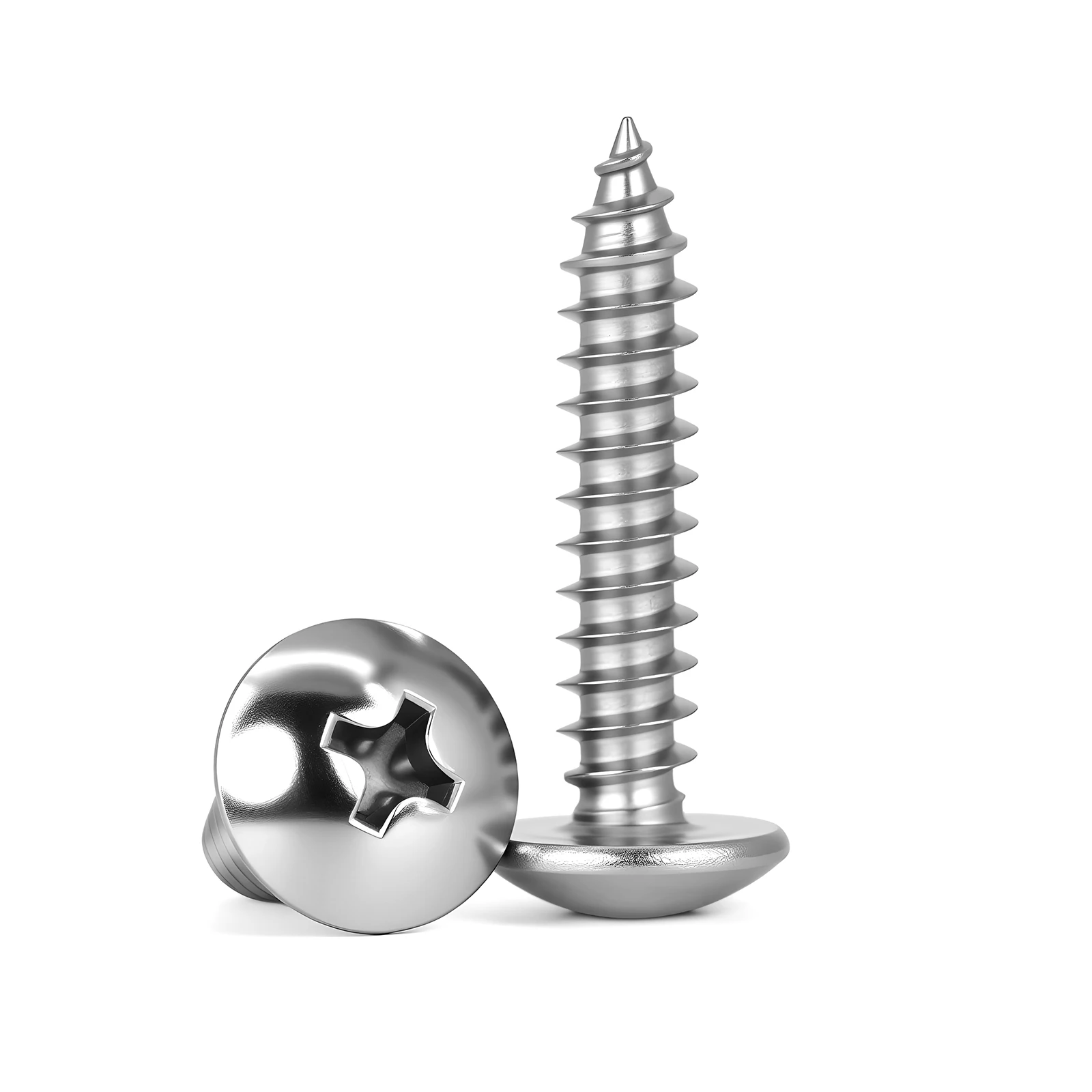 فيليبس راحة الجمالون رئيس الذاتي التنصت المسمار 304 الفولاذ المقاوم للصدأ جولة رئيس الجمالون الفطر مسامير الأثاث M3 M3.5 M4 M5M6