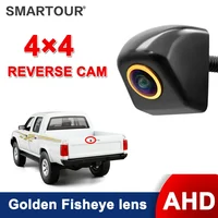 SMARTOUR 180 ° Cámara de Visión Trasera para Vehículo con Lente Ojo de Pez, 1920x1080P HD AHD, Instalación Vertical, Cuerpo Metálico, Color Negro