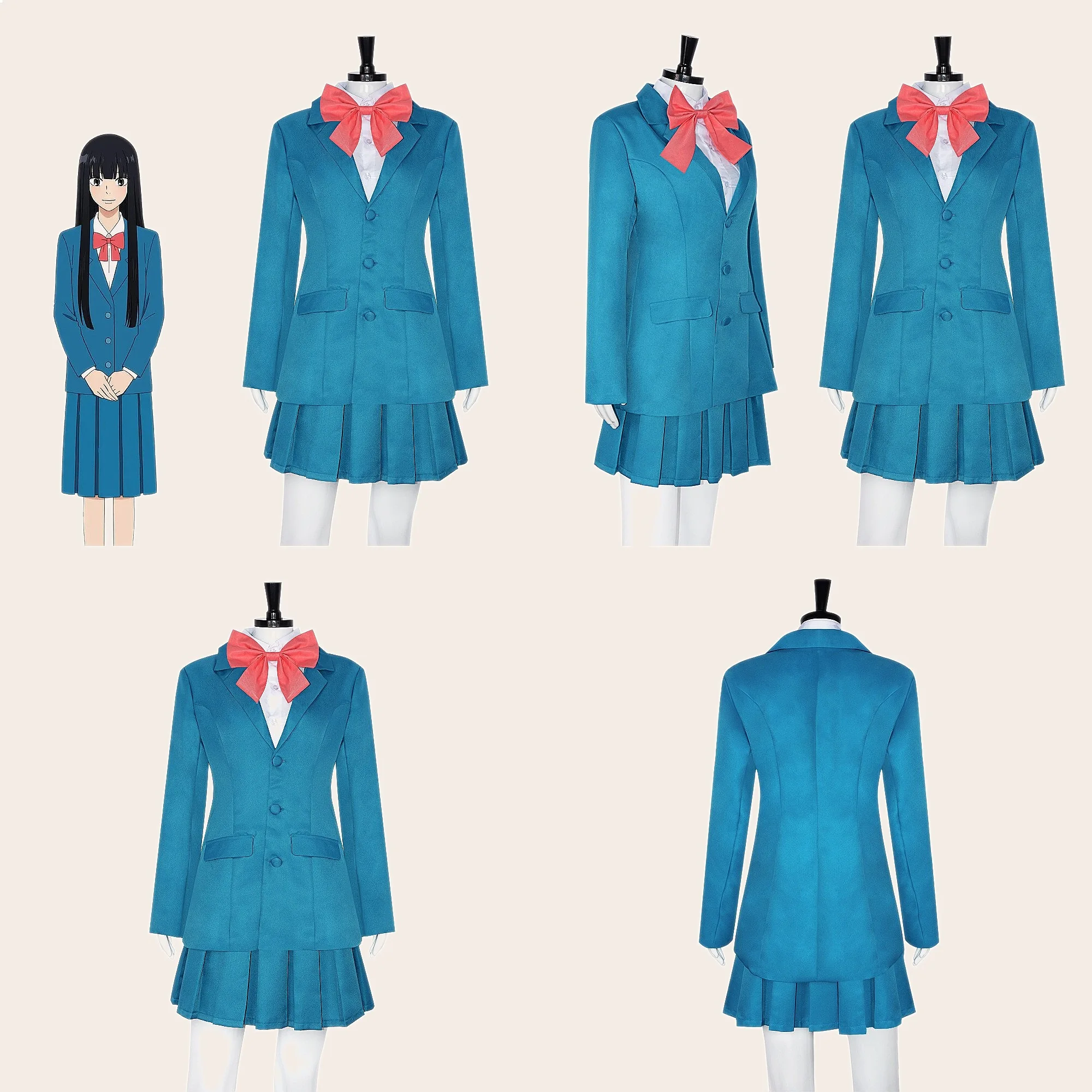 

Anime Kimi Ni Todoke Sawako Kuronuma Cosplay Black Swamp School Uniform Halloween Party Outfit