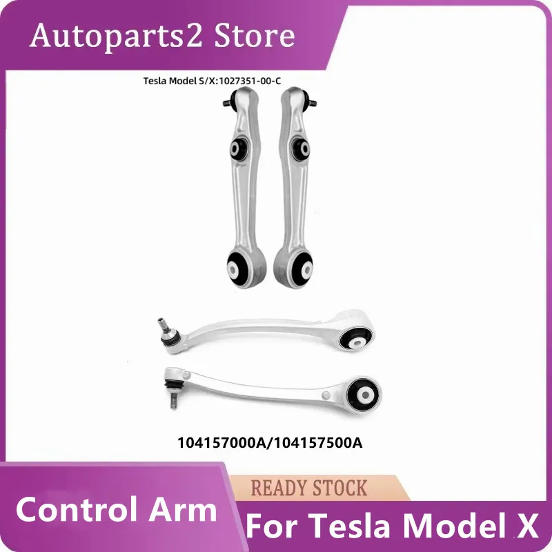 

4pcs 1027351-00-C 1041570-00-A 1041575-00-A Front Left & Right Lower Rearward Control Arm For Tesla Model X 2016-2021