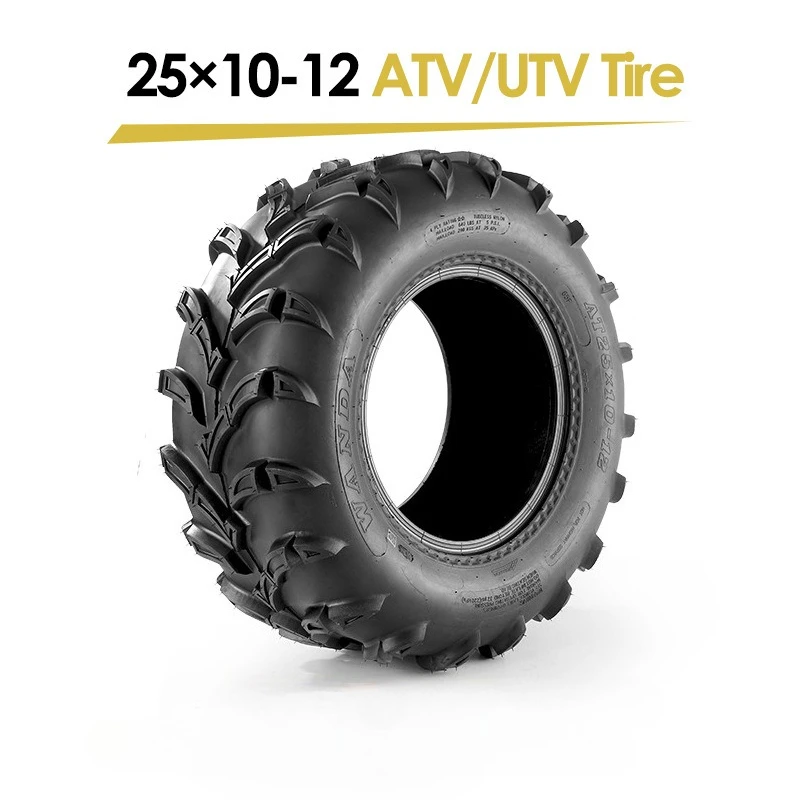 

25x10-12 Vacuum Tires 12 Inch Vacuum Tyres Tubeless Tires for Dune Buggy Large ATV UTV Off-Road Four-Wheeler