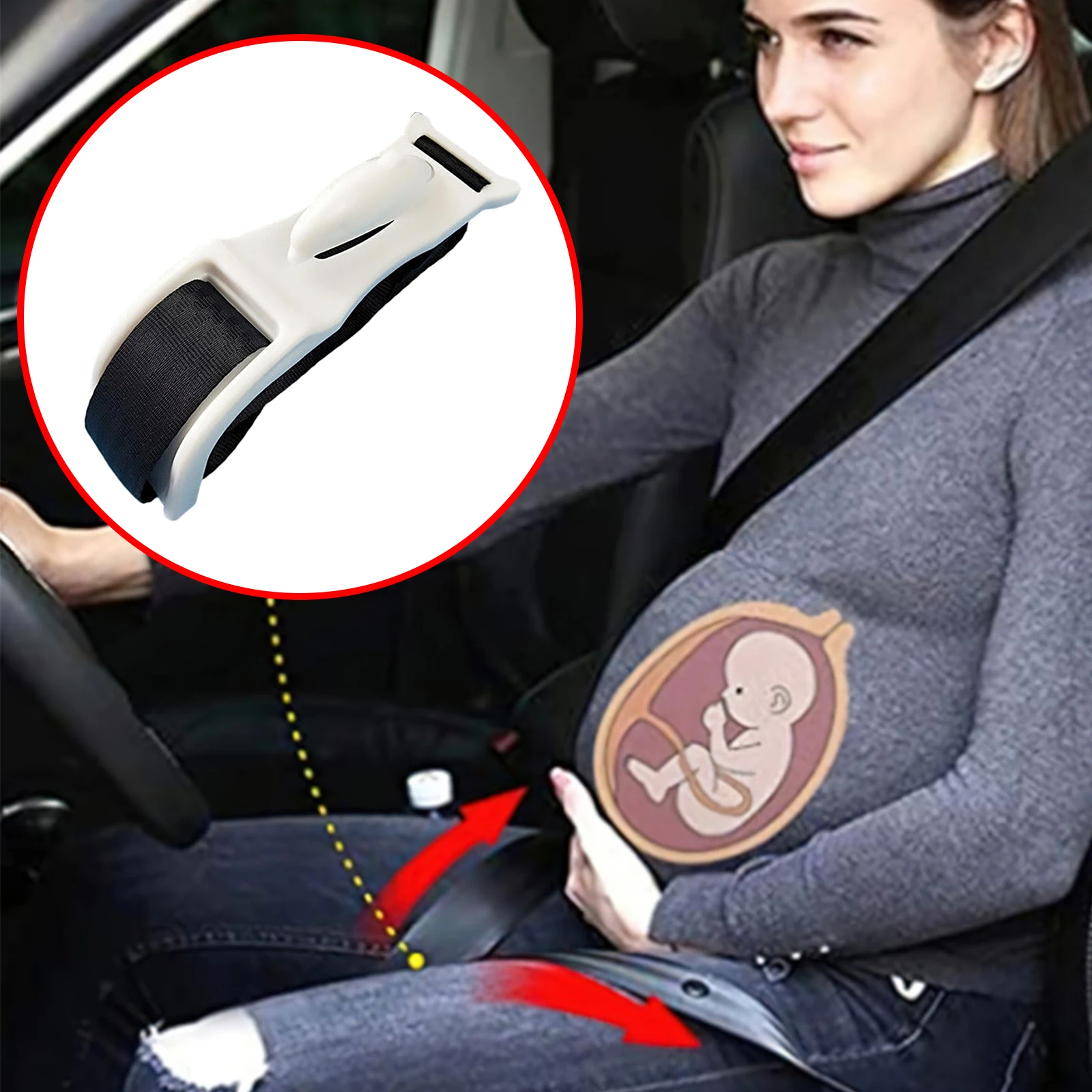 Pregnant Car Seat Belt Adjuster Comfort and Safety for Maternity Moms Belly Pregnancy Car Seat Safety Belt Automotive Accessorie