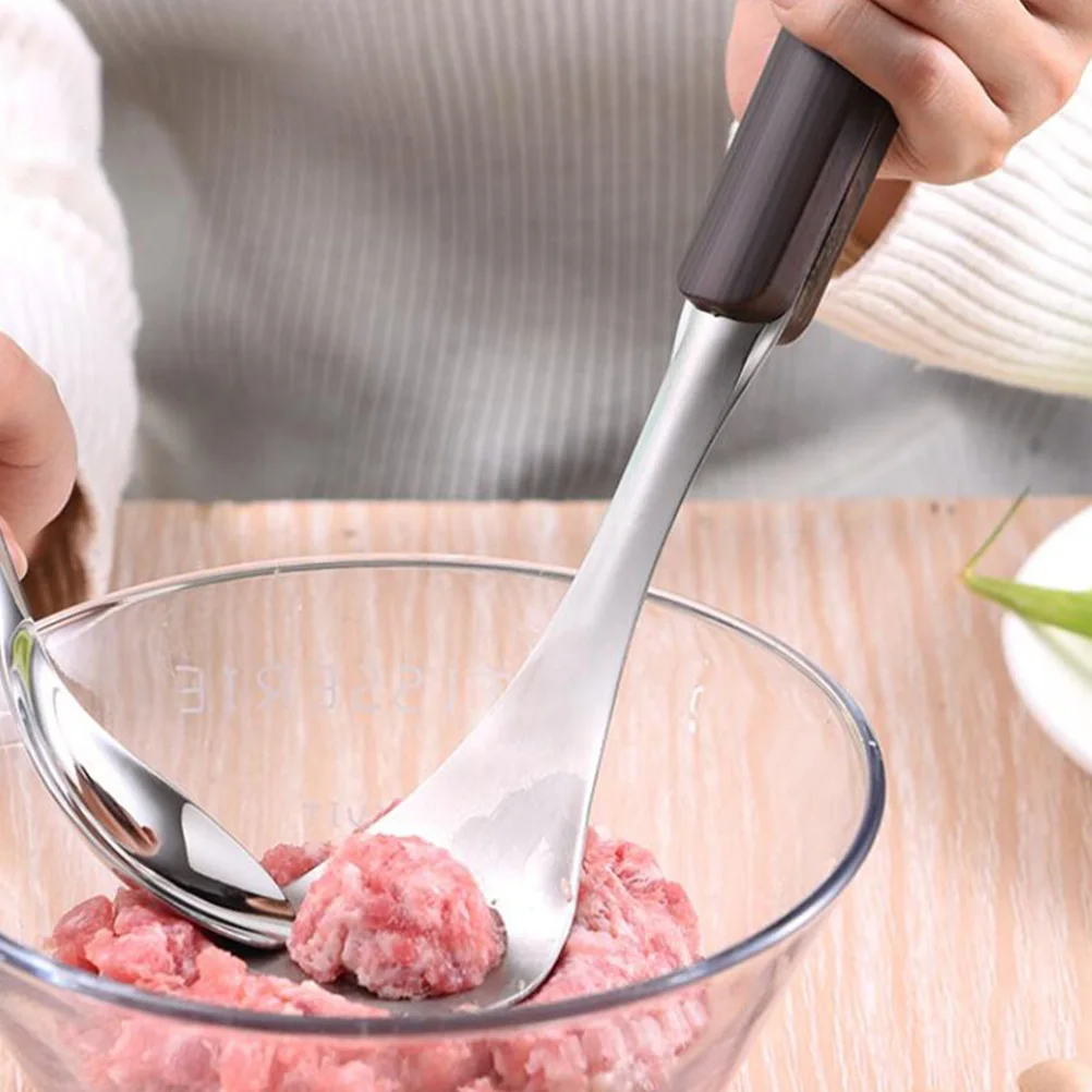 

Meatball Spoon Mold Stainless Steel Maker Long Handle for Machine Tool Kitchen Ware Press