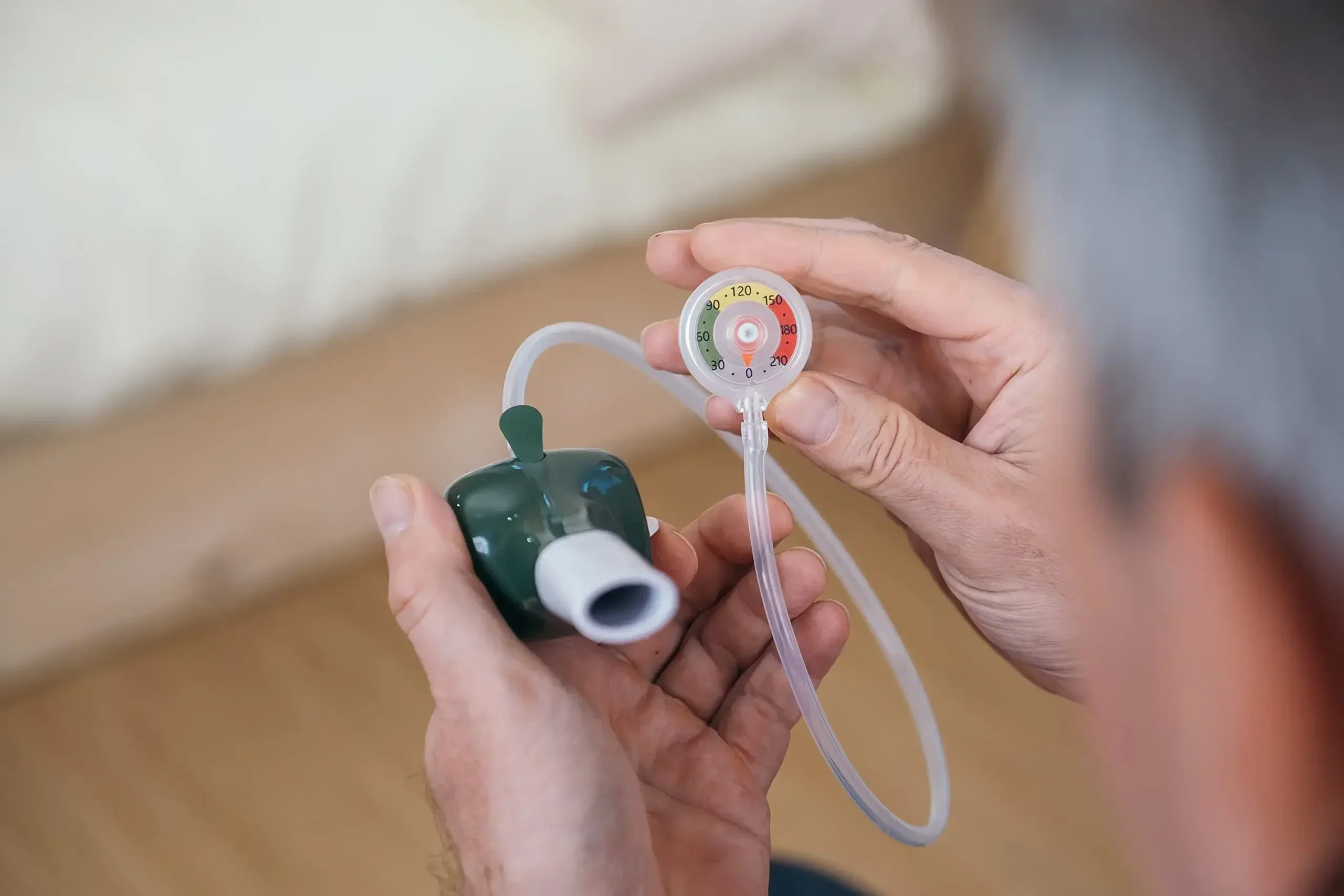 Breathing Exercise for Lungs with Travel Case Respiratory Muscle Trainer Strength Lung Tester Capacity  fast shipping