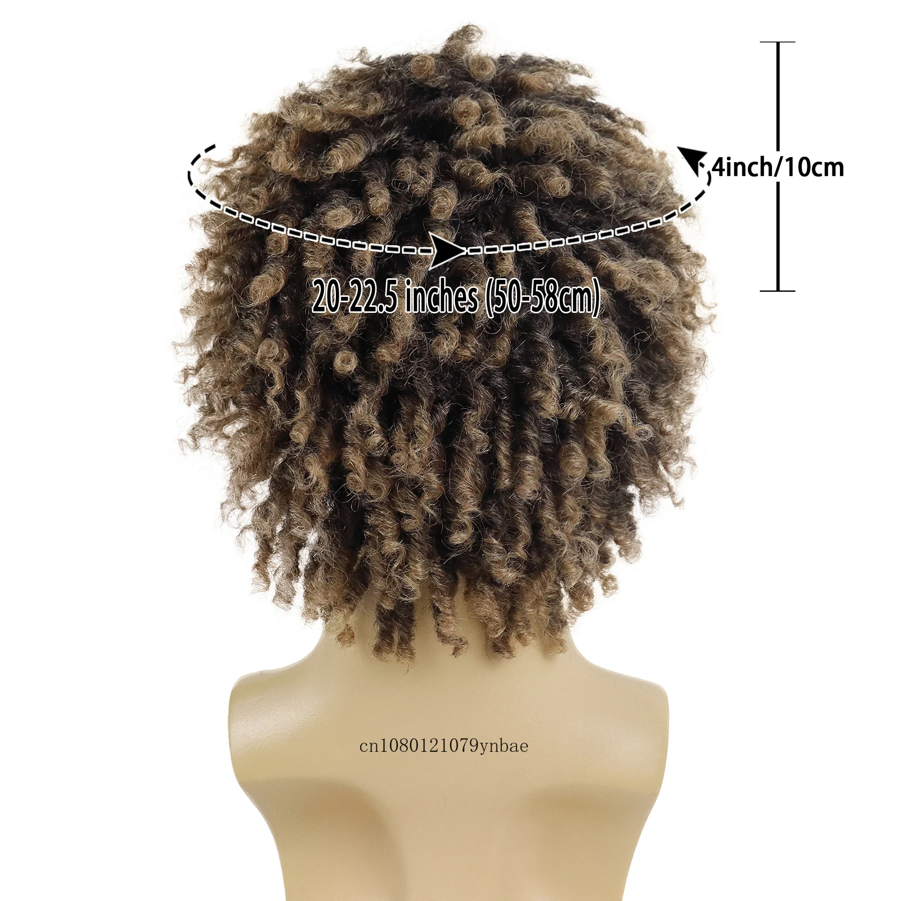 Syntetyczna peruka z dredami dla mężczyzn meska pleciona mieszanka brązowa peruka Locs szydełkowa Twist Hair Afro peruka z lokami naturalny wygląd