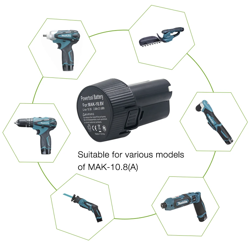 10.8V 2000mAh Li-ion elektrikli el aletleri şarj edilebilir Makita pili pil 13 td0dfdf030d CL100D matkap tornavida piller