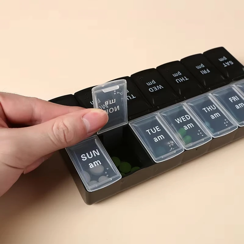 Portable Pill Storage Box 7 Days Medicine Box Weekly Tablet Holder Storage Organizer Container Case Pill Box Splitters