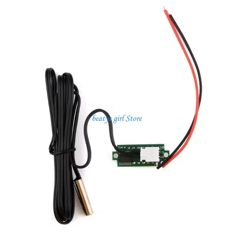 C7AB Waterproof Steel Probes Digital Thermometers For Aquarium Greenhouses Industrial