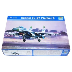 Trumpeter 02224 1: 32 Sukhoi Su-27 Flanker B Fighter Plane Aircraft Military Assembly Plastic Handcraft Model Building Kit