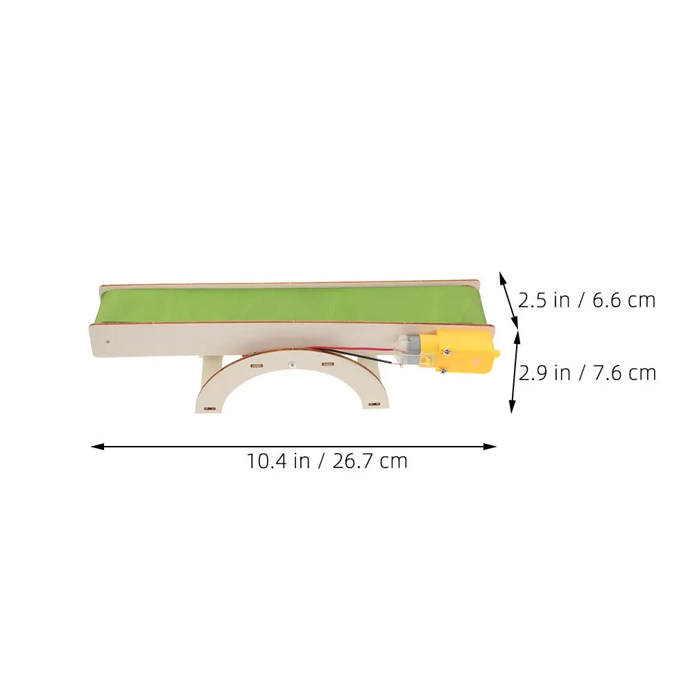 Conjunto de haste de correia transportadora elétrica, 2 peças, kit educacional diy para crianças, projetos de engenharia científica, aprendizagem portátil
