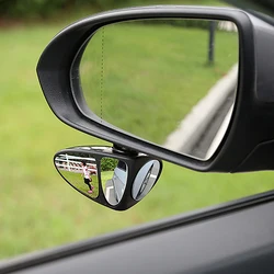 3 in 1 360 Degree Rotatable Three Sided Car Blind Spot Mirror Reversing Blind Spot Convex Parking Mirror Safety Accessories