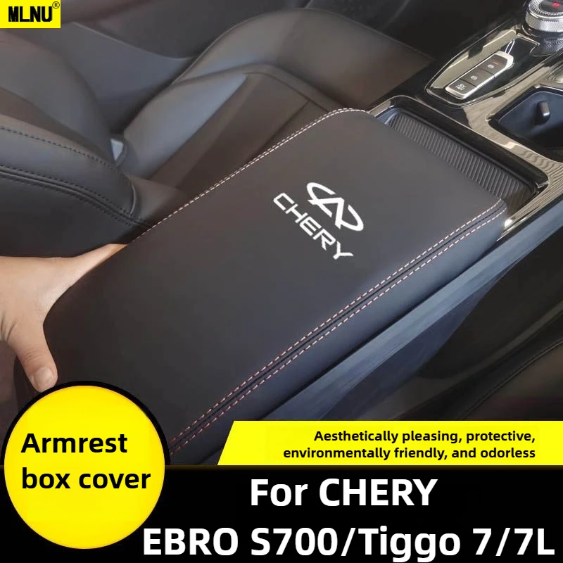 

For CHERY EBRO S700/Tiggo 7/7L Accessories 2025/2024 Armrest Box Cover-Scratch-Resistant,High-Quality Leather,2016-2023
