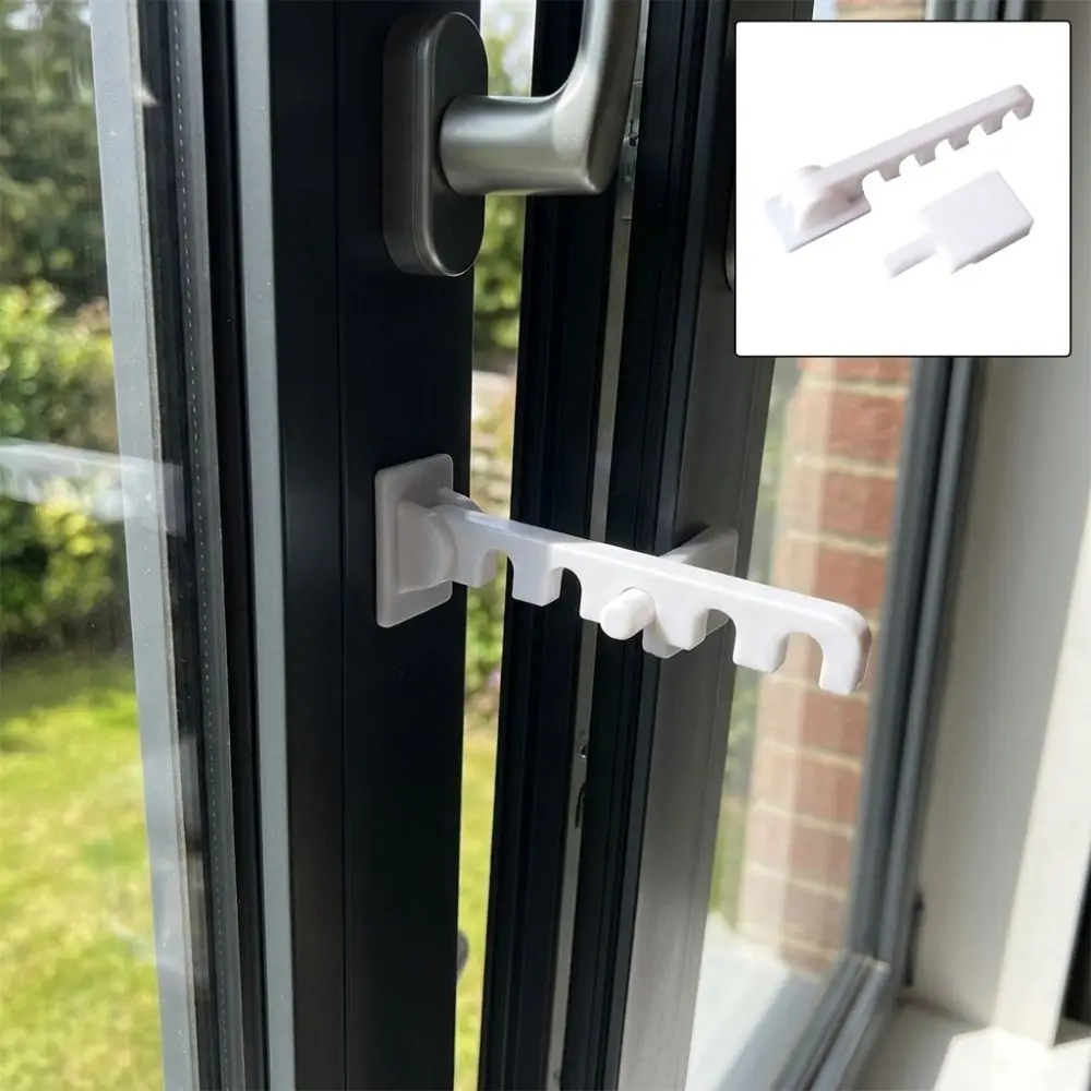 5 Gears Door Window Windproof Hooks Anti-Collision 3D Printed Window Opening Limiter Anti-Fall No-Drill Window Restrictor Lock