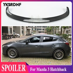 FOR Mazda 3 Hatchback Real Carbon Fiber CAR Spoiler Wing Car Rear Window Rear LIP Middle Tail FIN Accessories Mazda3 2014-2019