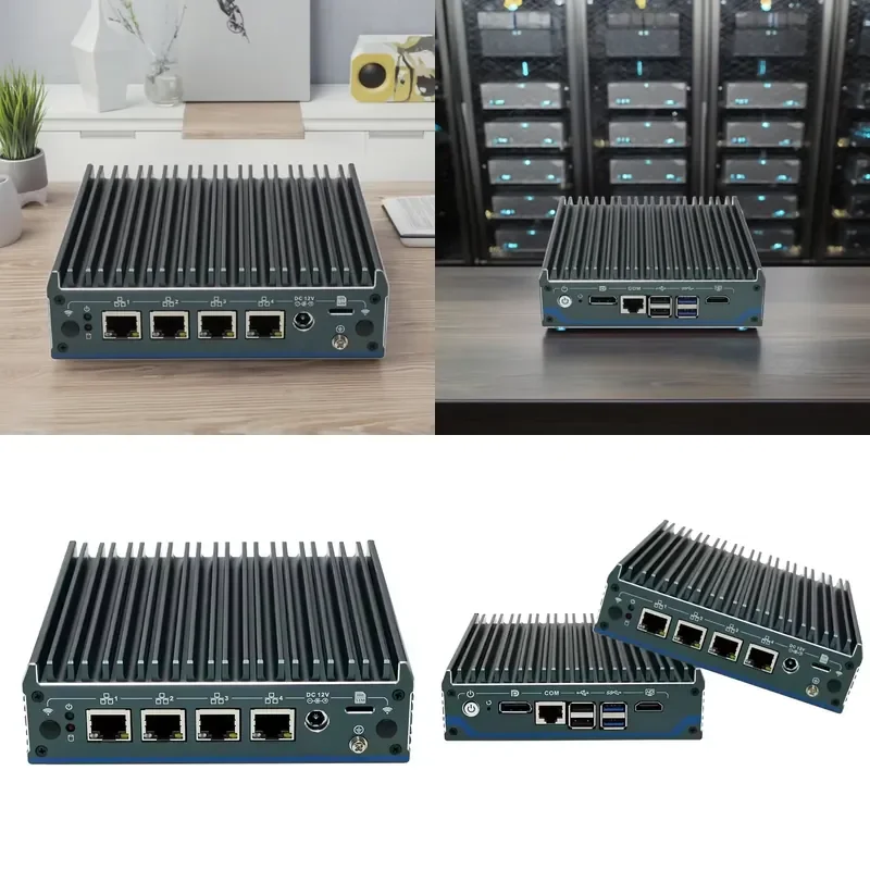 Partaker 12th Generation N100 Firewall Soft Router 4x2.5G I225 LAN 16GB NVMe Industrial Mini PC Fanless Win OS PfSense