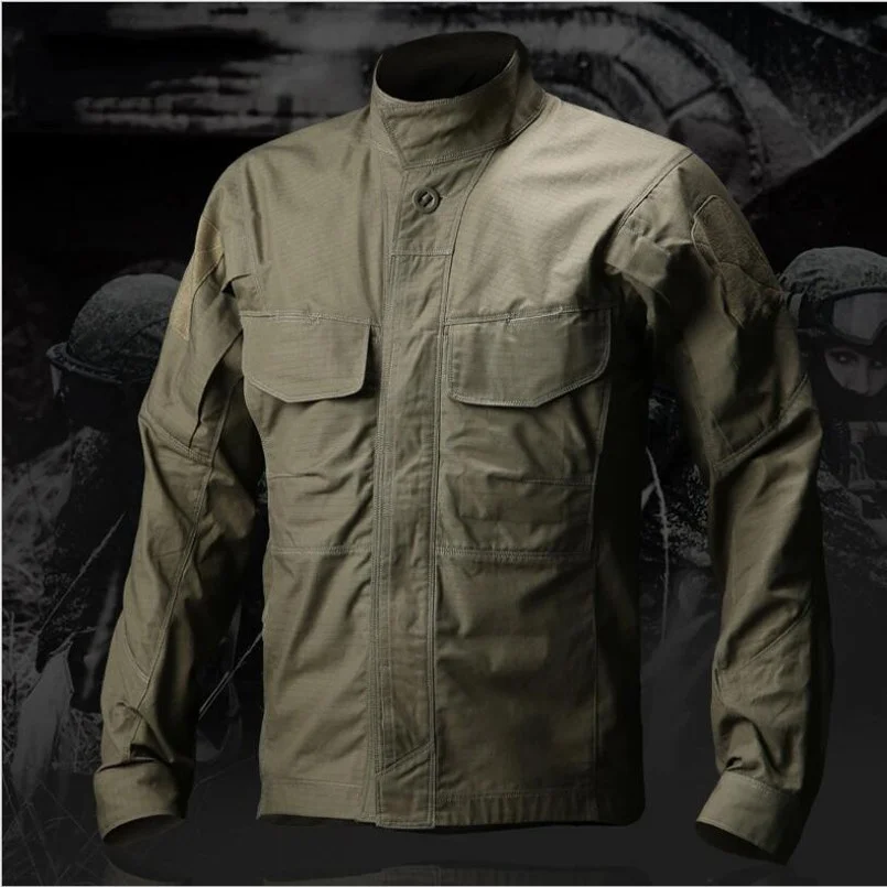 

Men Hiking Fishing Trekking Military Tactical Long Sleeve Breathable Shirts Outdoor Multi-Pockets Camo Sports Clothes