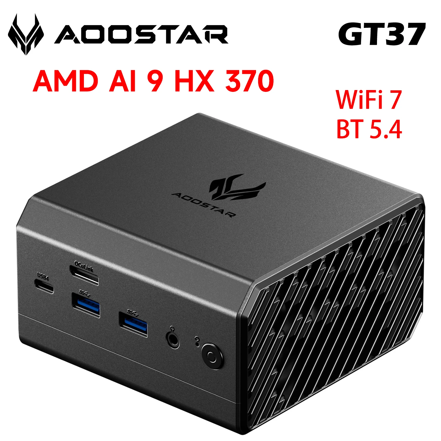 AOOSTAR GT37 AMD Ryzen™ AI 9 HX 370(up to 5.1GHz,80 TOPS) Mini PC 