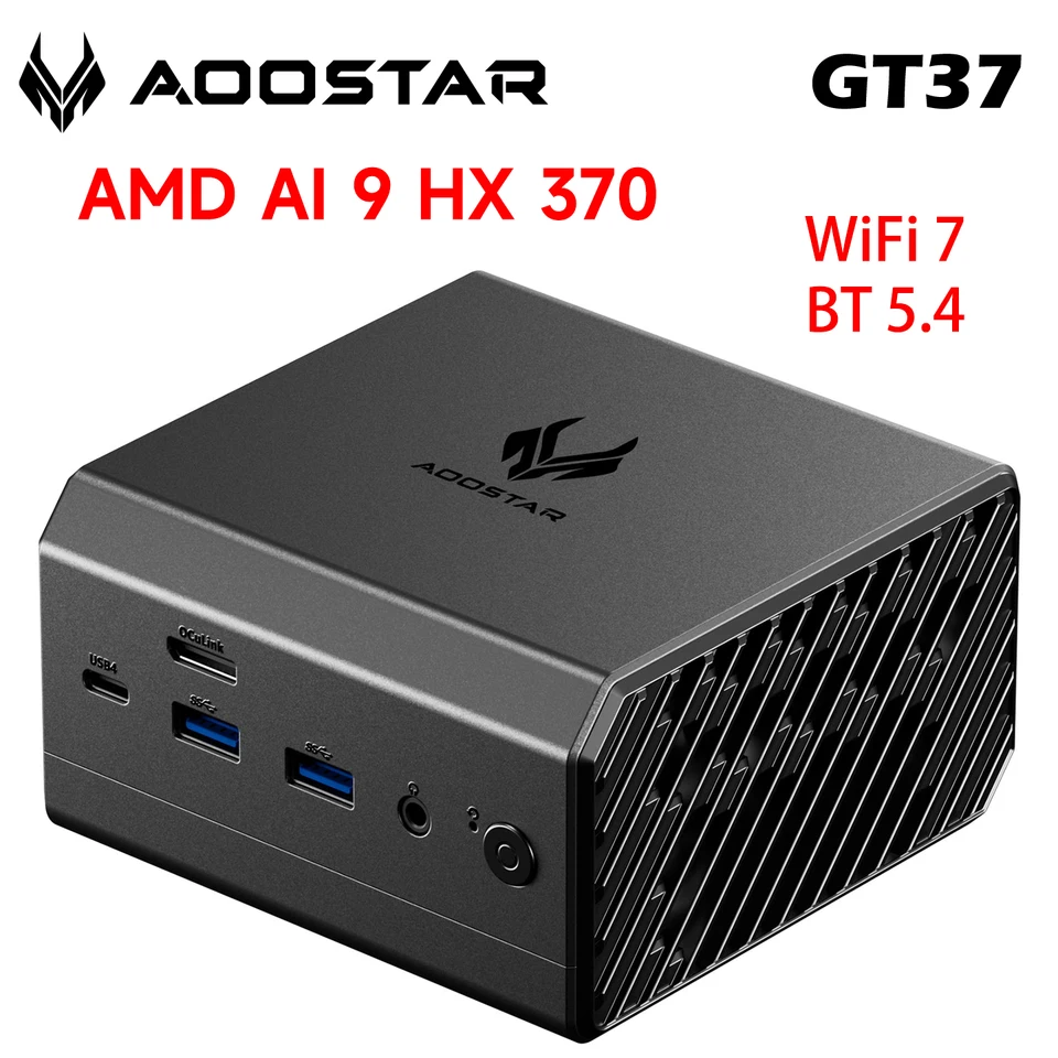 AOOSTAR GT37 AMD Ryzen™ AI 9 HX 370(up to 5.1GHz,80 TOPS) Mini PC