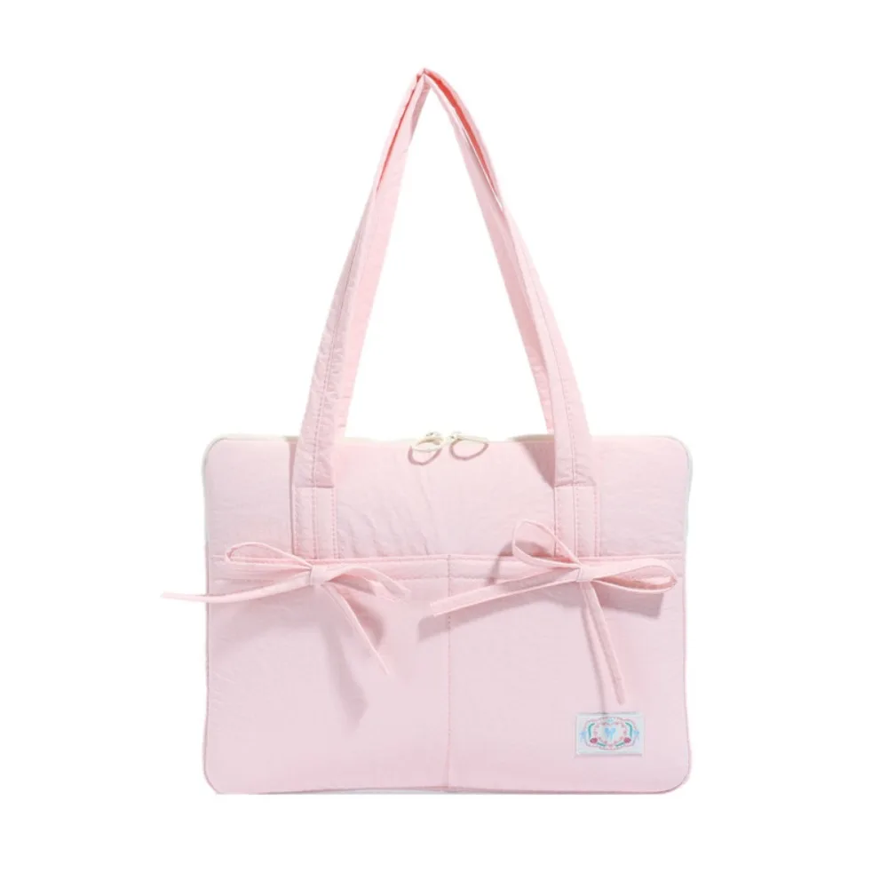 Universal 14inch Laptop Shoulder Bag Bowknot Large Capacity Tablet Sleeve Case Multifunctional Shockproof Laptop Handbag Travel
