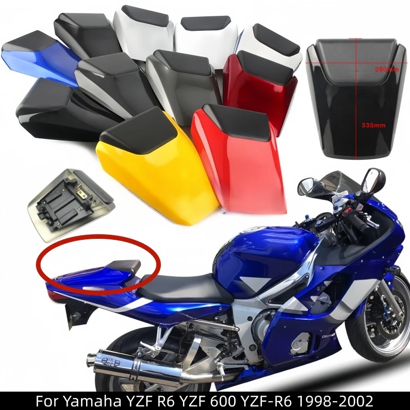 Motorcycle Rear Hump Rear Tail Cover Single Seat Cover Passenger Seat Fairing For Yamaha YZF R6 YZF 600 YZF-R6 1998-2002 view 6