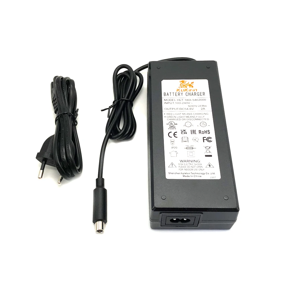 

Для электрического скутера Kugoo Kukirin G2Pro/G2Max, универсальное зарядное устройство Xiaomi 54,6 В, 2 А (европейский стандарт) с сертификацией