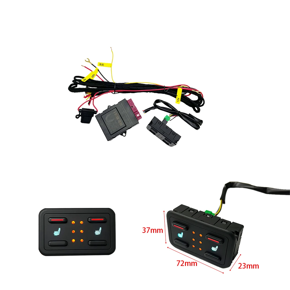 Universal Build-in Car Seat Heater Kits Fit 2 Seats Alloy Wire/Carbon FiberHeating Pad 3-level Control Switch For Toyota Camry