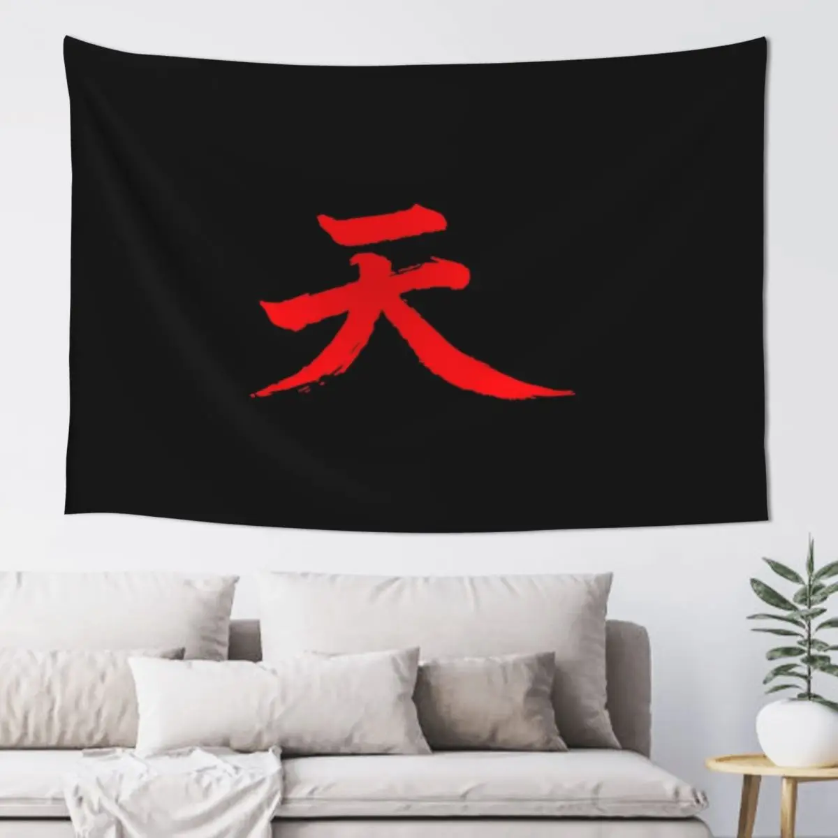 

Akuma Kanji Tapestry Decoration Home Decor For Bedroom Room Decor Aesthetic Wall Decor Hanging Tapestry