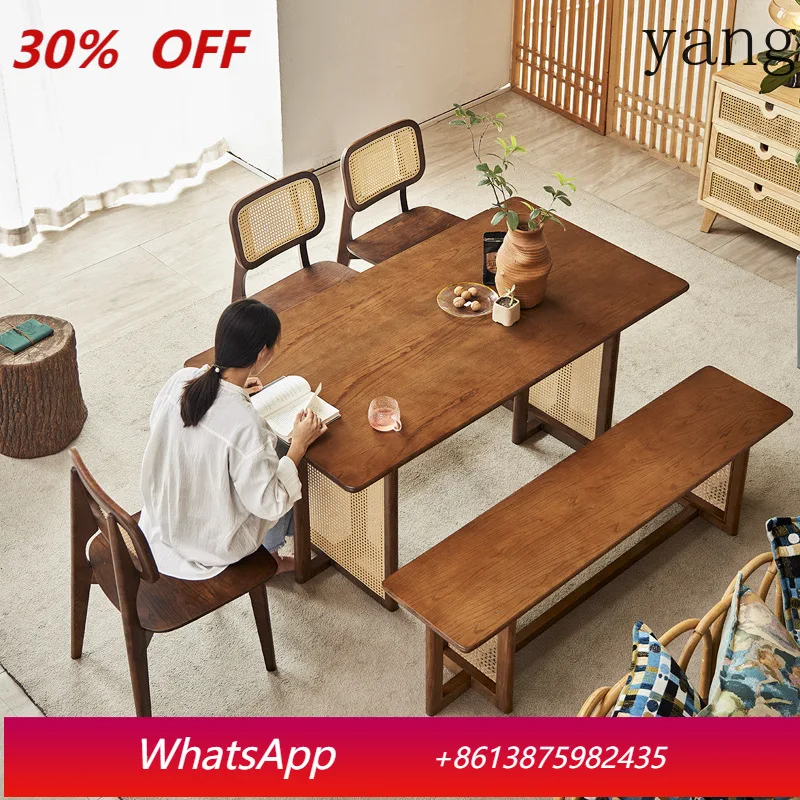 Lh Ash Wood Rattan …